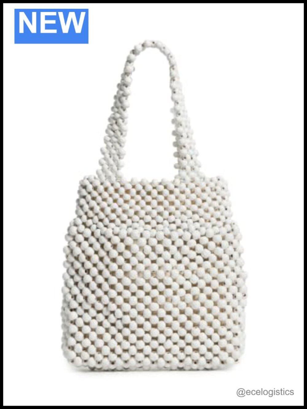 Beaded Weave Cotton Clutch Satchel Top Handle